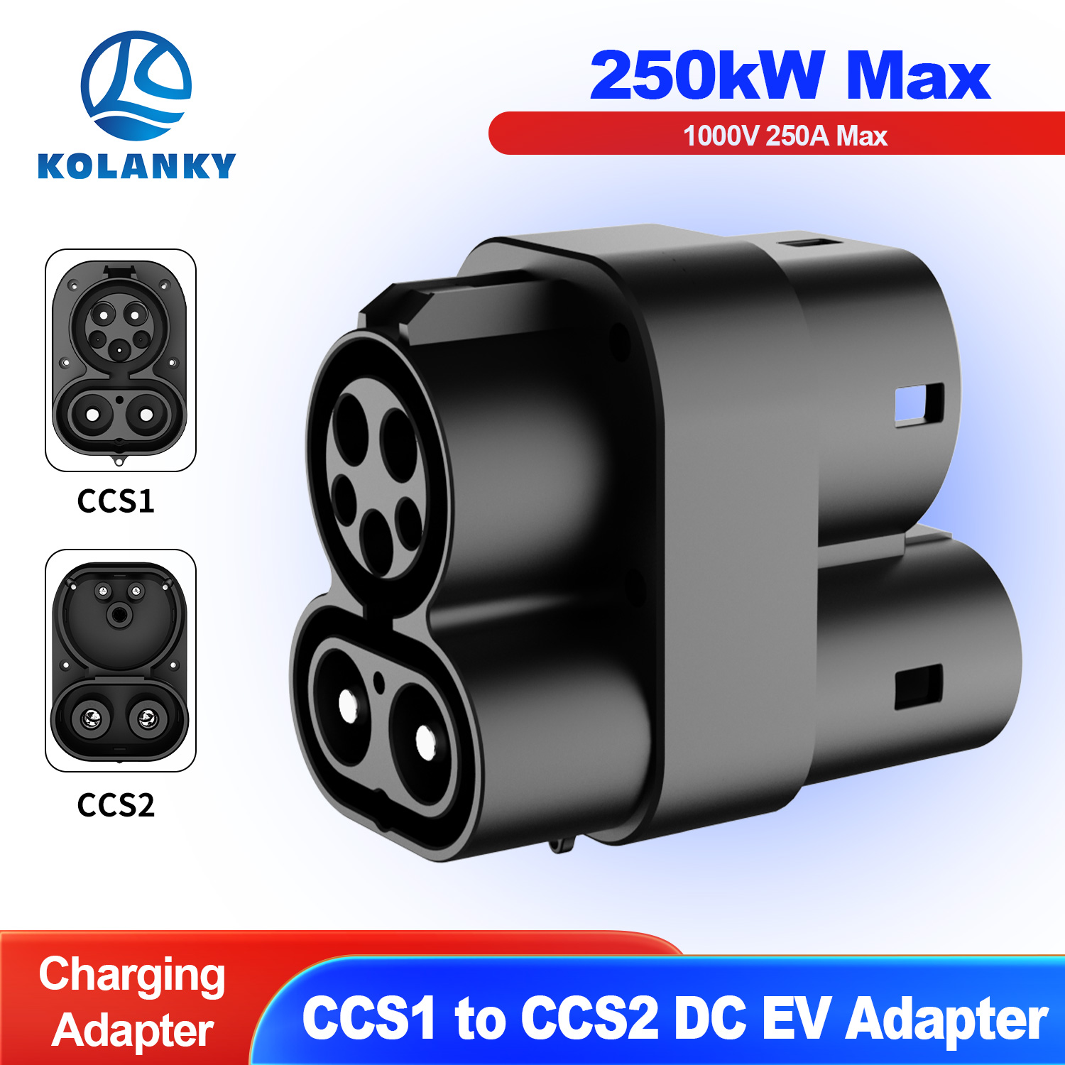 Ccs2 To Ccs1 Fast Charge Adapter 250Kw - Kolanky CCS1 naar CCS2 EV DC