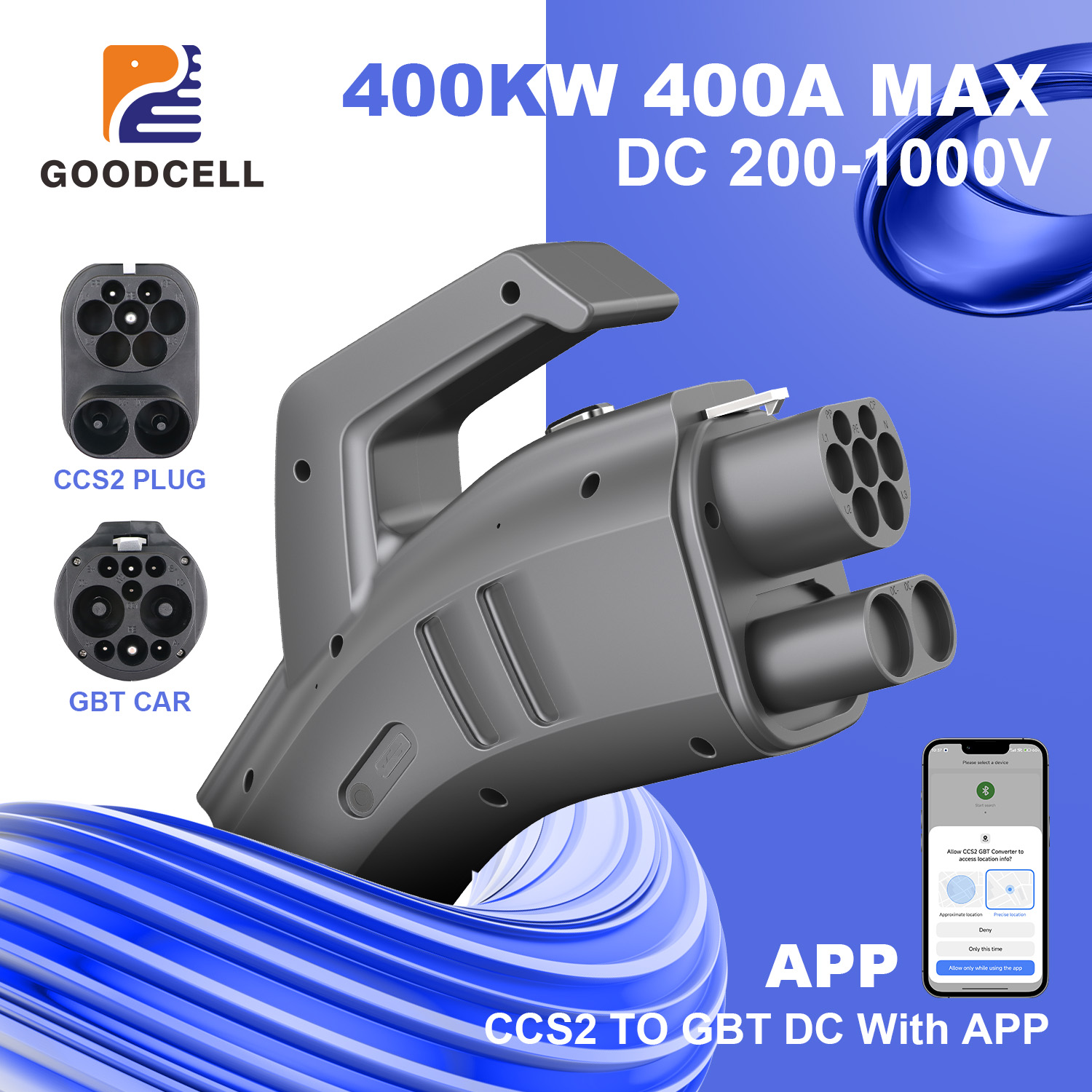 Gb/T To Ccs2 200A Fast Charging Adapter - GOODCELL CCS2 naar GB/T EV-opladeradapter Supersnel
