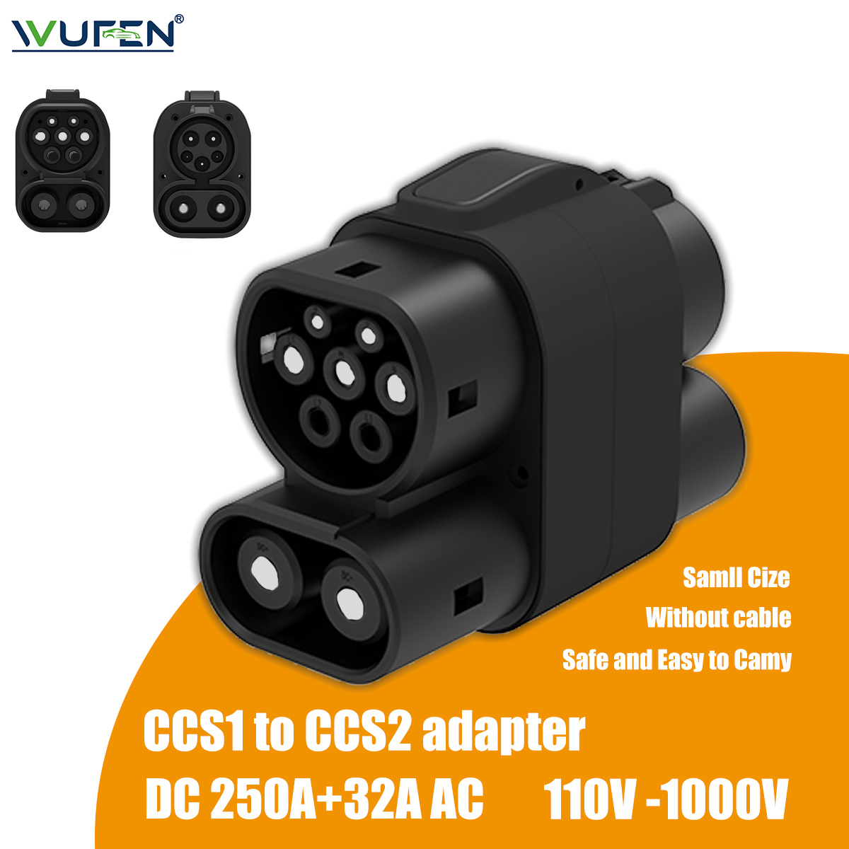 Ccs2 To Ccs1 Fast Charge Adapter 250Kw - WUFEN 250A + 32A CCS1 Oplader