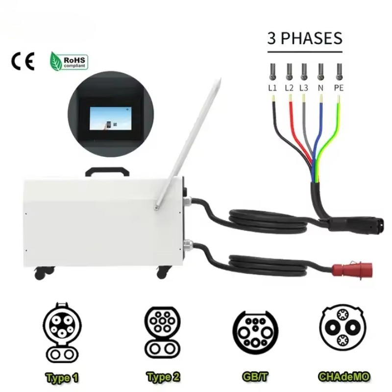 Draagbare laadpaal 20KW-40KW,  - Portable Dc Fast Charger 20Kw Ccs2 recensie en prijs