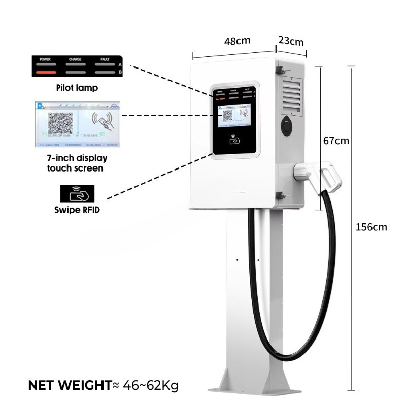 OEM 20kW 30kW 40kW Wallbox RFI - Dc Fast Charger 30Kw Wallbox Commercial recensie en prijs