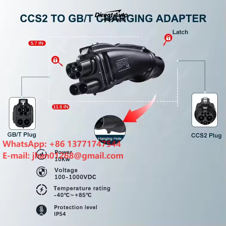 EV DC-lader 200A 250A 1000V CC - Gb/T To Ccs2 200A Fast Charging Adapter recensie en prijs
