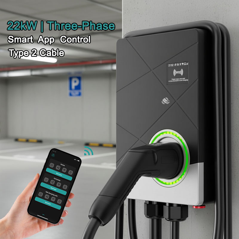 3-fasen 22kW Smart EV-lader wa - 22Kw Wallbox Type 2 Ocpp Rfid recensie en prijs