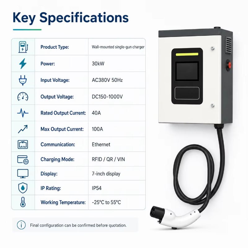 Aangepaste 30kW CCS2 DC snella - Dc Fast Charger 30Kw Wallbox Commercial recensie en prijs