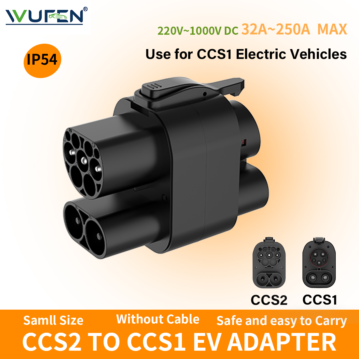 WUFEN CCS2 Naar CCS1 EV Adapte - Ccs2 To Ccs1 Fast Charge Adapter 250Kw recensie en prijs