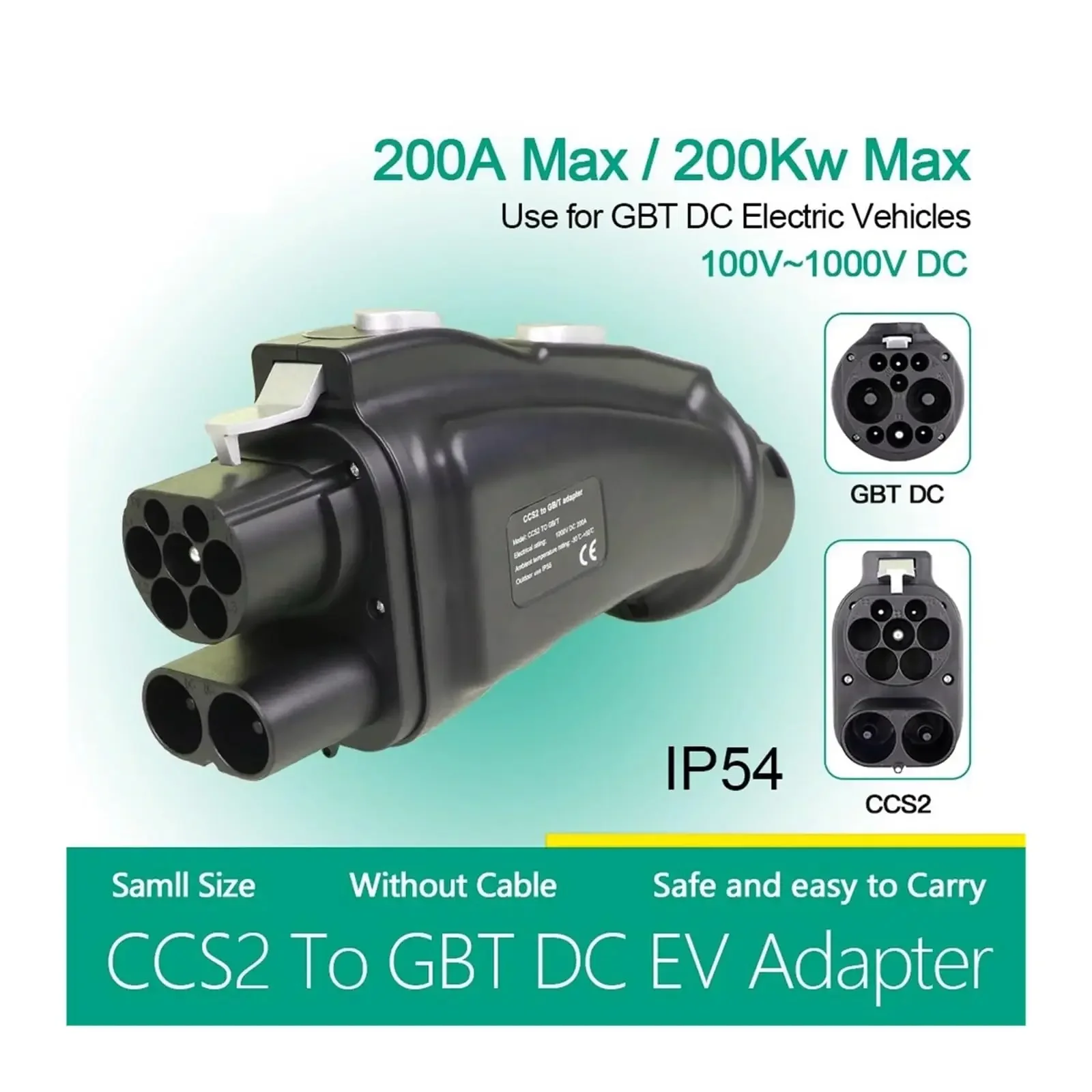 CCS Combo 2 naar GB/T EV-adapt - Gb/T To Ccs2 200A Fast Charging Adapter recensie en prijs