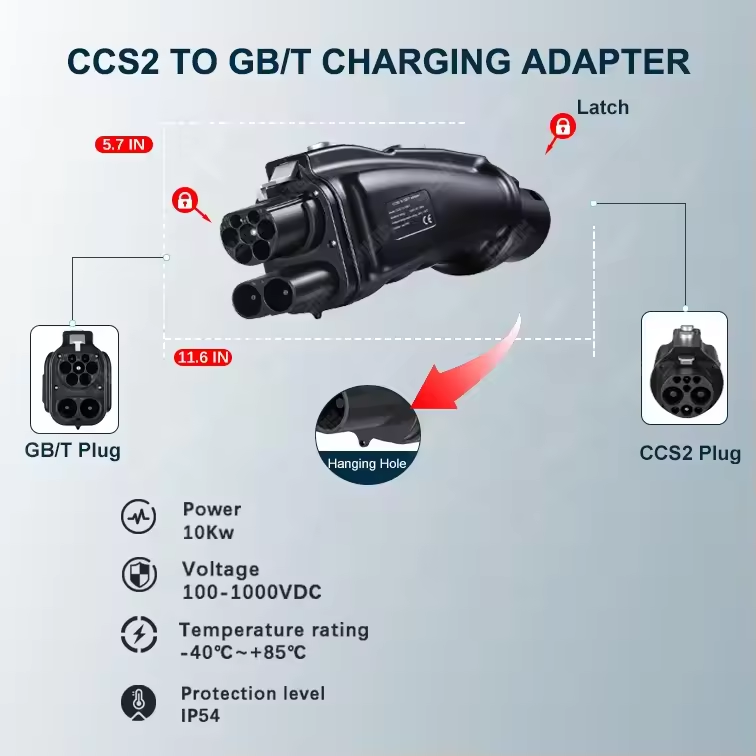 EV DC-oplader 200A 250A 1000V  - Gb/T To Ccs2 200A Fast Charging Adapter recensie en prijs