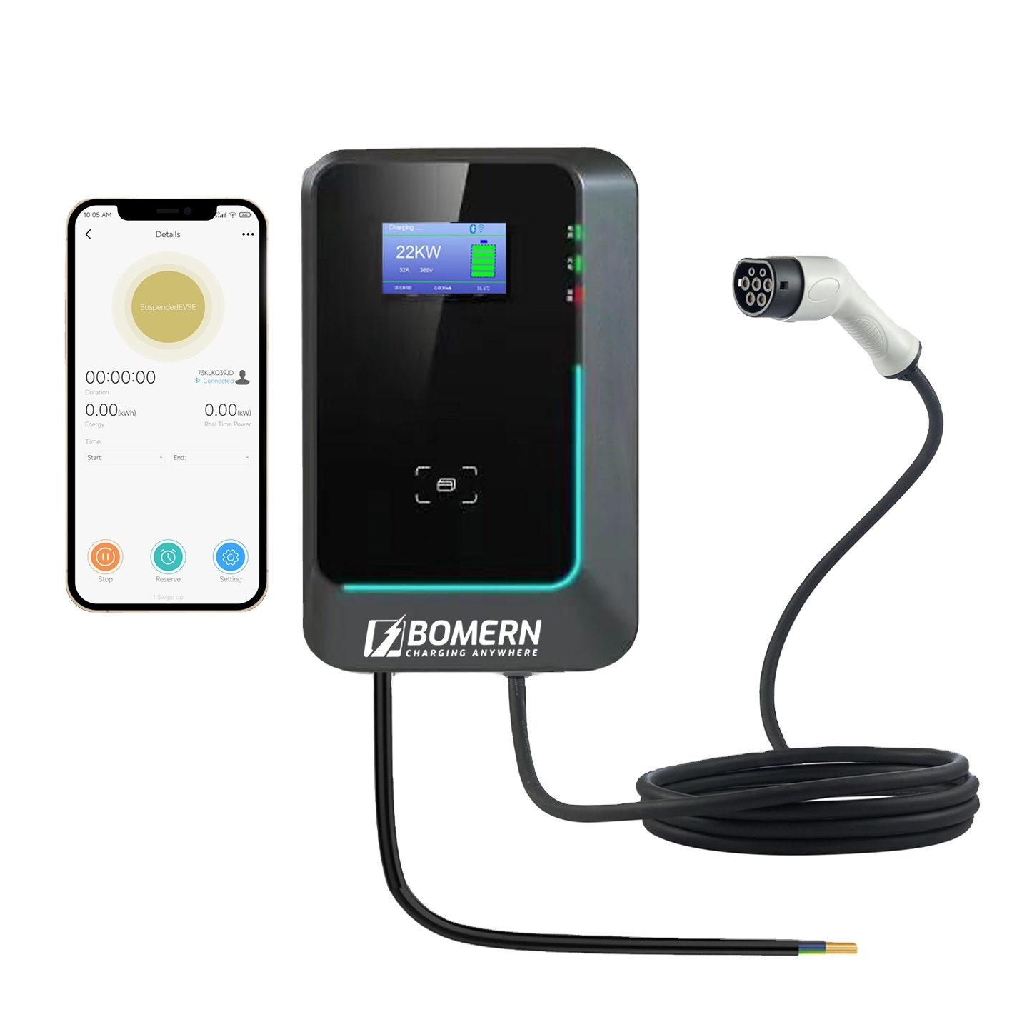 2025 Hot Koop 7kw/11kw/22kw AC - 22Kw Wallbox Type 2 Ocpp Rfid recensie en prijs